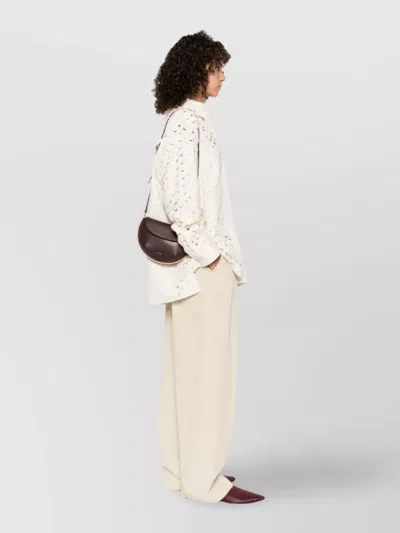 Wandler Mini Curved Strap Crossbody Gold-tone In Red