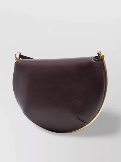 Wandler Mini Curved Strap Crossbody Gold-tone In Red