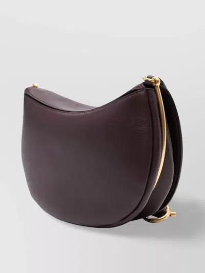 Wandler Adjustable Strap Curved Shape Bag In Red