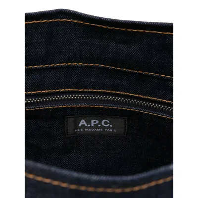 Apc A.p.c. Axel Small Denim Tote Bag In Blue