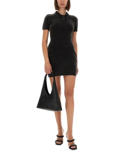 Alexander Wang Cotton-blend Chenille Minidress In Black
