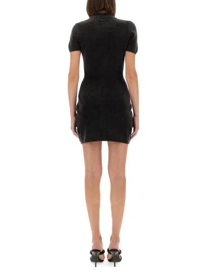 Alexander Wang Cotton-blend Chenille Minidress In Black