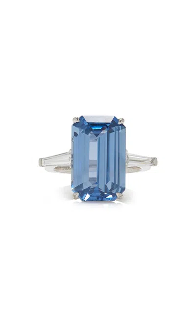 Piranesi Platinum Diamond And Sapphire Ring In Blue