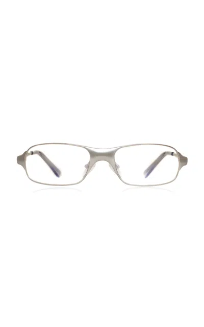 Bru Eyewear Aitken Polarized Satinless Steeel Sunglasses In Transparent