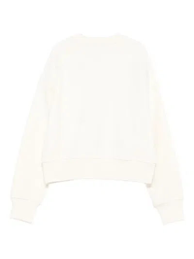 Msgm Crystal-embellished Sweatshirt In White