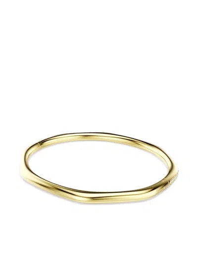 Swarovski Dextera Pave Crystal Geometric Bangle Bracelet In Gold