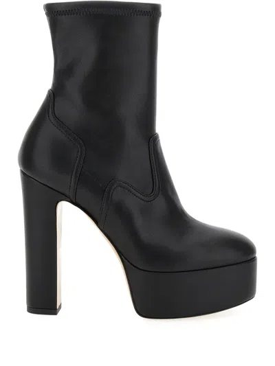 Casadei Patty Platform Boots In Black