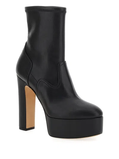 Casadei Patty Platform Boots In Black