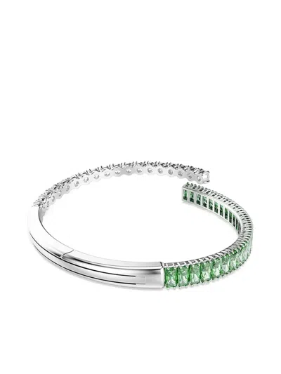 Swarovski Swaroski Matrix Rhodium Plated Bangle In Metallic