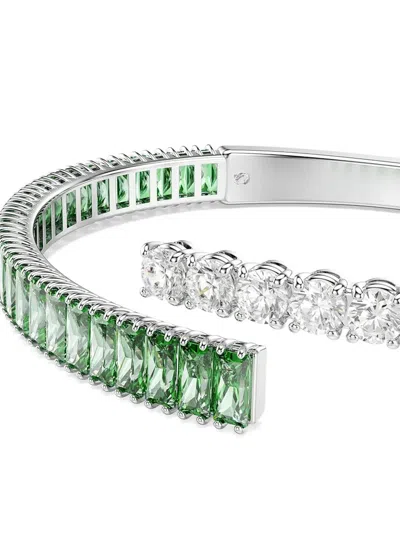 Swarovski Swaroski Matrix Rhodium Plated Bangle In Metallic