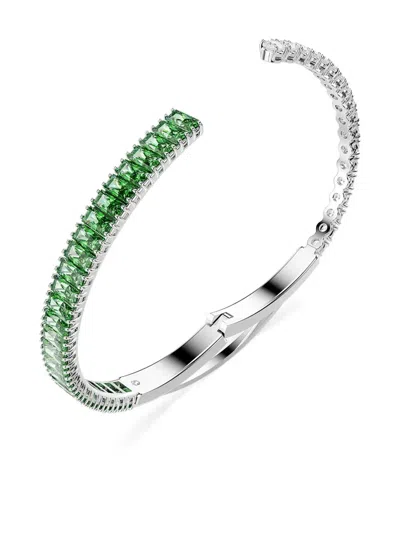 Swarovski Swaroski Matrix Rhodium Plated Bangle In Metallic