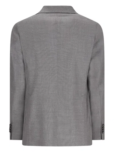 Tagliatore Single-breasted Patch-pocket Jacket In Gray