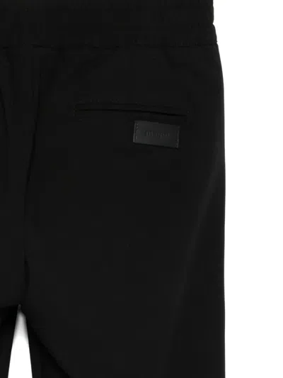 Msgm Elasticated-waistband Trousers In Black
