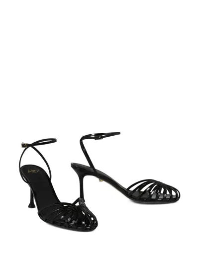 Alevì Ally 95 Sandals In Black Patent Leather In Black
