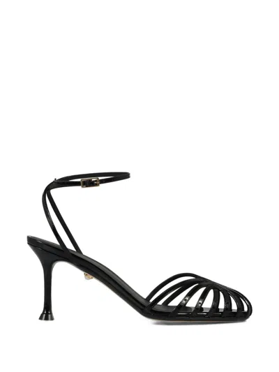 Alevì Ally 95 Sandals In Black Patent Leather In Black