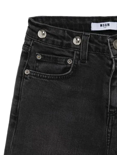 Msgm Button-fastening Jeans In Black