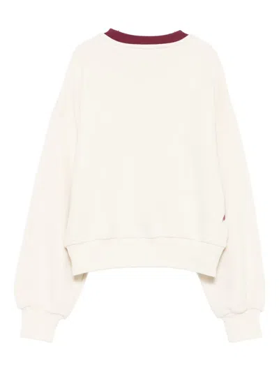 Msgm Logo-print Sweatshirt In White