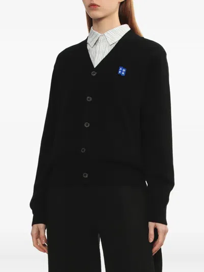 Ader Error Black Sig; Bl Tag 01 Long Sleeve T-shirt In Black