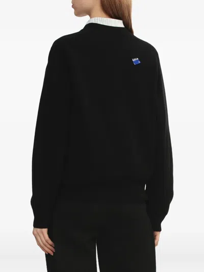 Ader Error Black Sig; Bl Tag 01 Long Sleeve T-shirt In Black