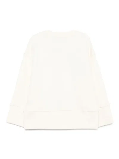Msgm Pearl-embellished Sweatshirt In White