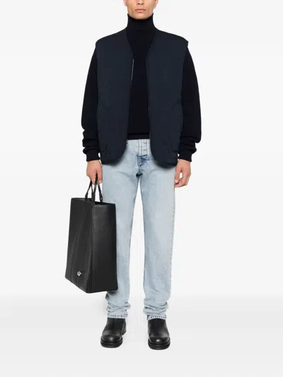 Jil Sander Logo-patch Cotton Jeans In Blue