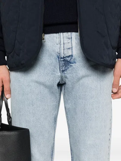 Jil Sander Logo-patch Cotton Jeans In Blue