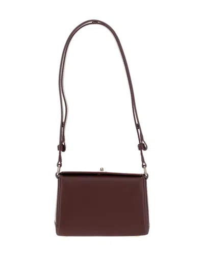 Plan C Leather Shoulder Bag In Red