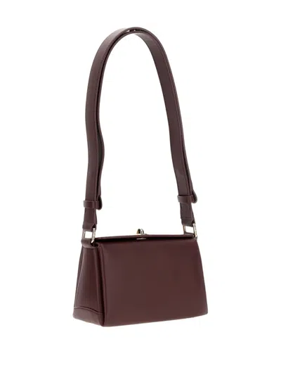 Plan C Leather Shoulder Bag In Red