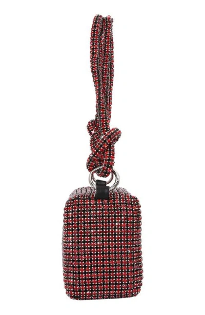 Berness Rhinestone Rectangular Shoulder Bag In Red