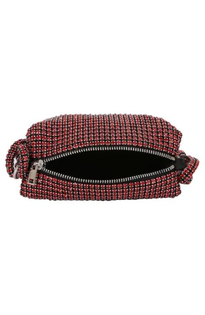 Berness Rhinestone Rectangular Shoulder Bag In Red