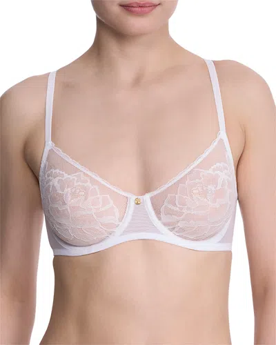 Natori Flora Unlined Balconette Bra In White