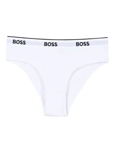 Bosswear Logo-band Panties (pack Of Two) In Black