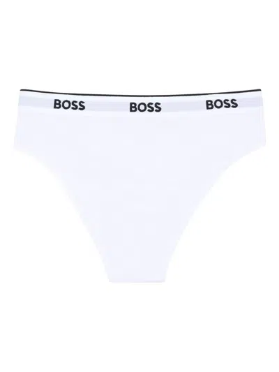 Bosswear Logo-band Panties (pack Of Two) In Black