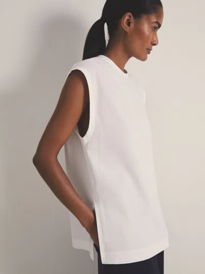 Reiss Les 100 Ciels Dylan Oversized Vest In White