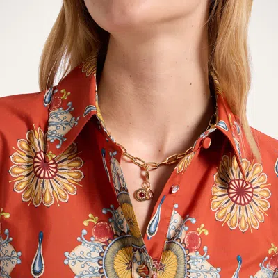 La Doublej Mineral Charm In Gold