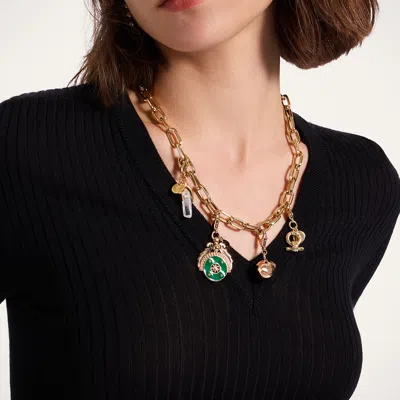 La Doublej Medallion Charm Pendant In Gold