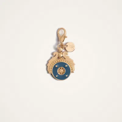 La Doublej Medallion Charm In Blue