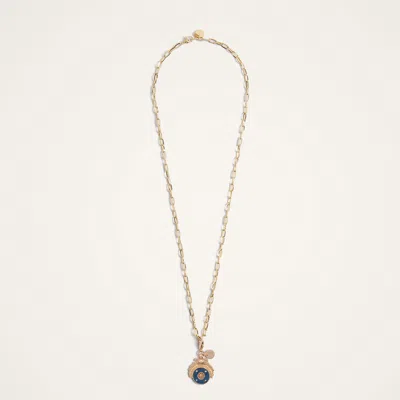 La Doublej Medallion Charm In Blue