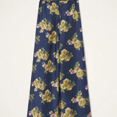 La Doublej Palazzo Pants Riptide Midnight Blue In Blue