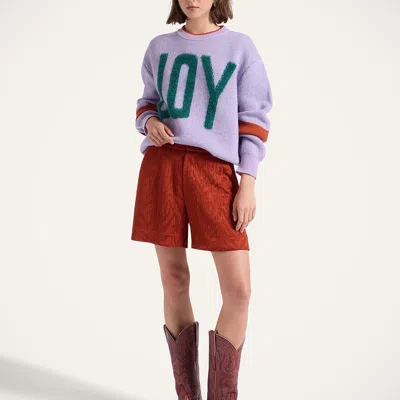 La Doublej Animal-print Shorts In Red