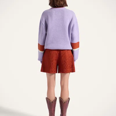 La Doublej Animal-print Shorts In Red