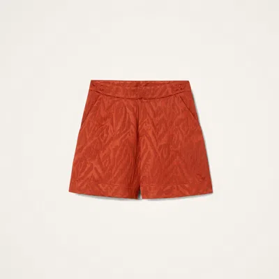 La Doublej Animal-print Shorts In Red