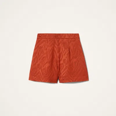 La Doublej Animal-print Shorts In Red