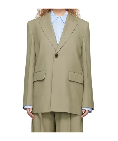 Wooyoungmi Khaki Folding Blazer In Brown