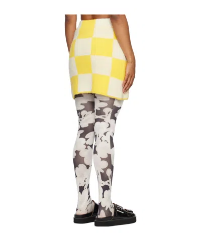 Stine Goya Checkerboard Button Mini Skirt In Multi