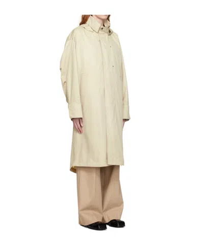 Wooyoungmi Beige Hooded Coat In Neutral