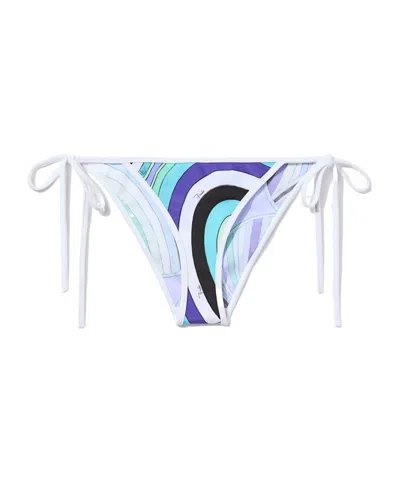 Pucci Iride-printed Tie-fastened Bikini Briefs In Multi