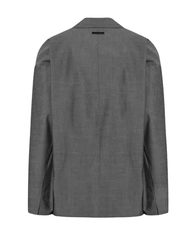 Fear Of God Gray Single-breasted Jacket In Cotton And Wool In Gray