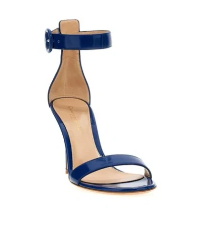 Gianvito Rossi 105mm Portofino Denim Sandals In Blue