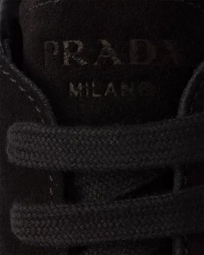Prada Prax Suede And Re-nylon Sneakers In Black
